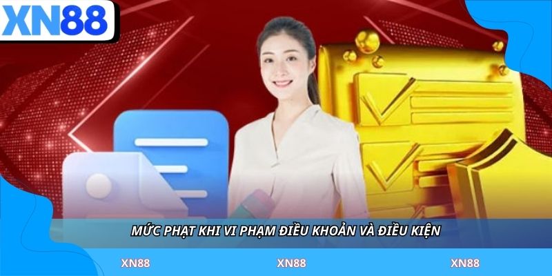 Mức phạt khi vi phạm điều khoản và điều kiện 
